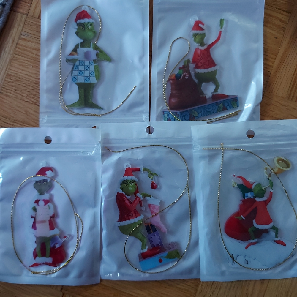 Christmas Grinch Ornaments Set